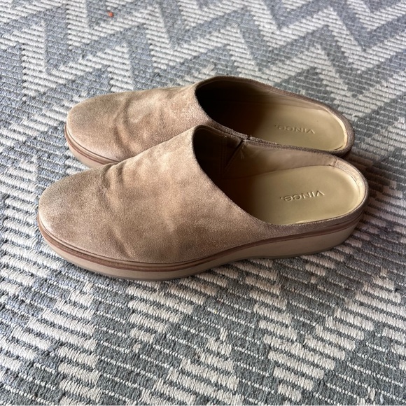 Vince Graham Slip On Mules Size 9 US 39 EU Tan Quiet Luxury Classic Minimalist - Picture 3 of 9